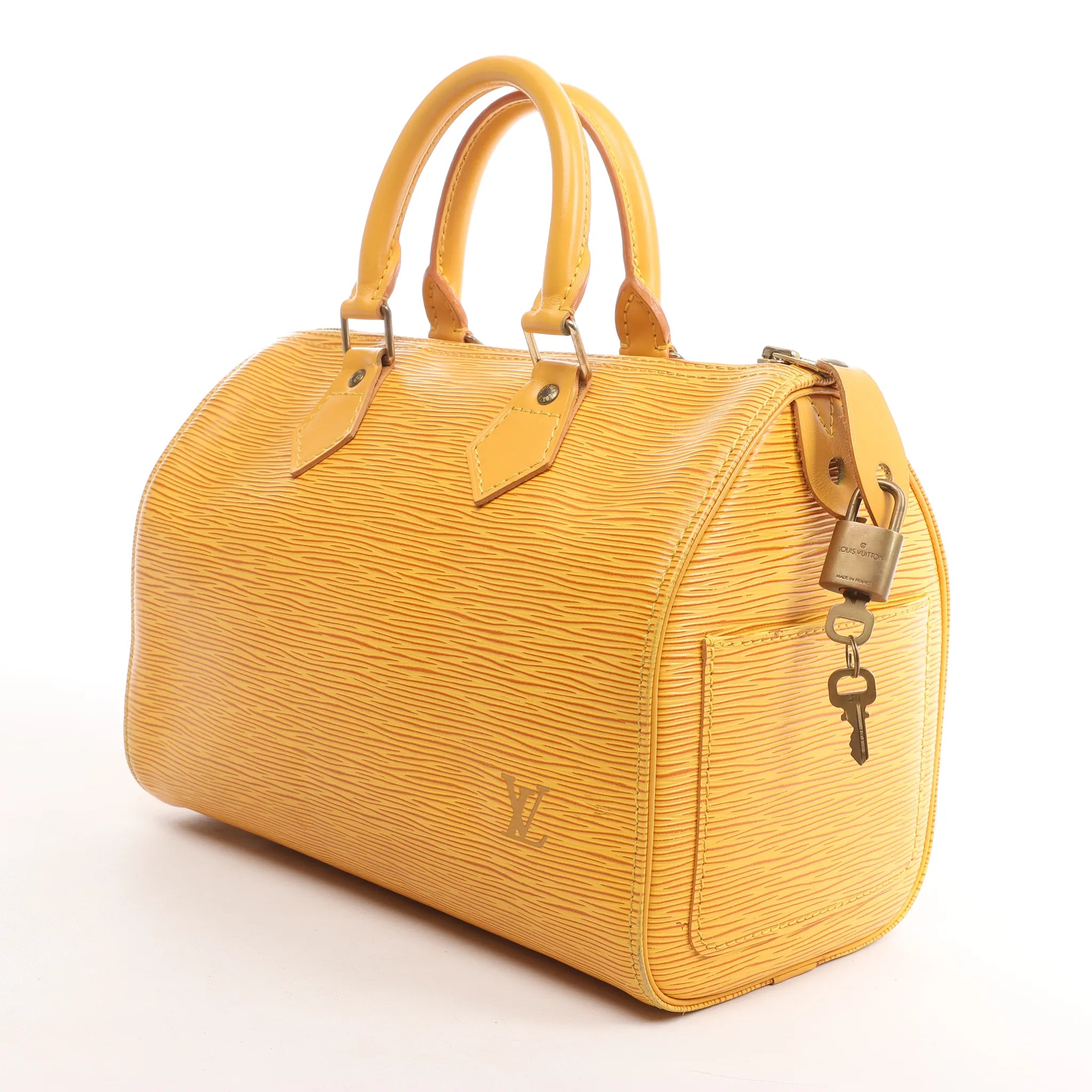 Louis Vuitton Speedy 25 Epi Leather Handbag in Yellow M43019