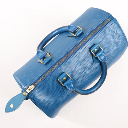 Louis Vuitton Epi Leather Speedy 30 Handbag in Blue M43005