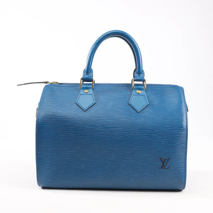 Louis Vuitton Epi Leather Speedy 30 Handbag in Blue M43005