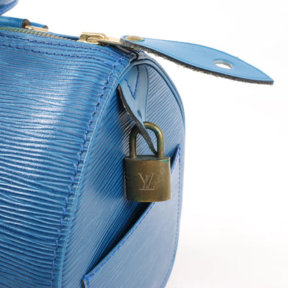 Louis Vuitton Epi Leather Speedy 30 Handbag in Blue M43005