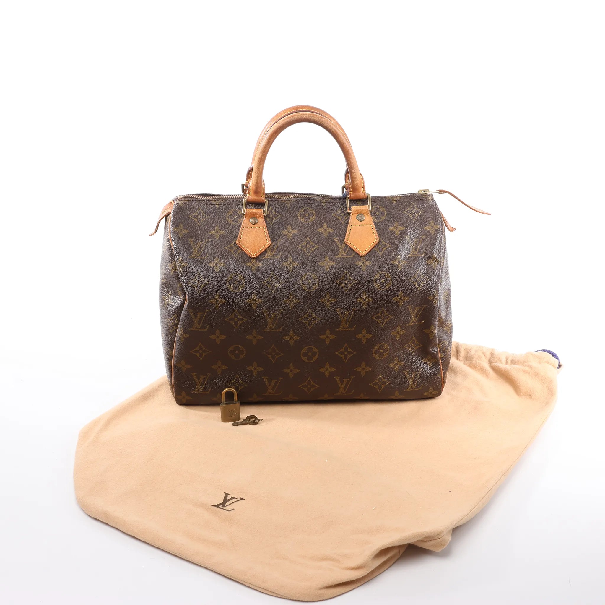Louis Vuitton Speedy 30 Monogram Canvas Handbag in Brown M41526