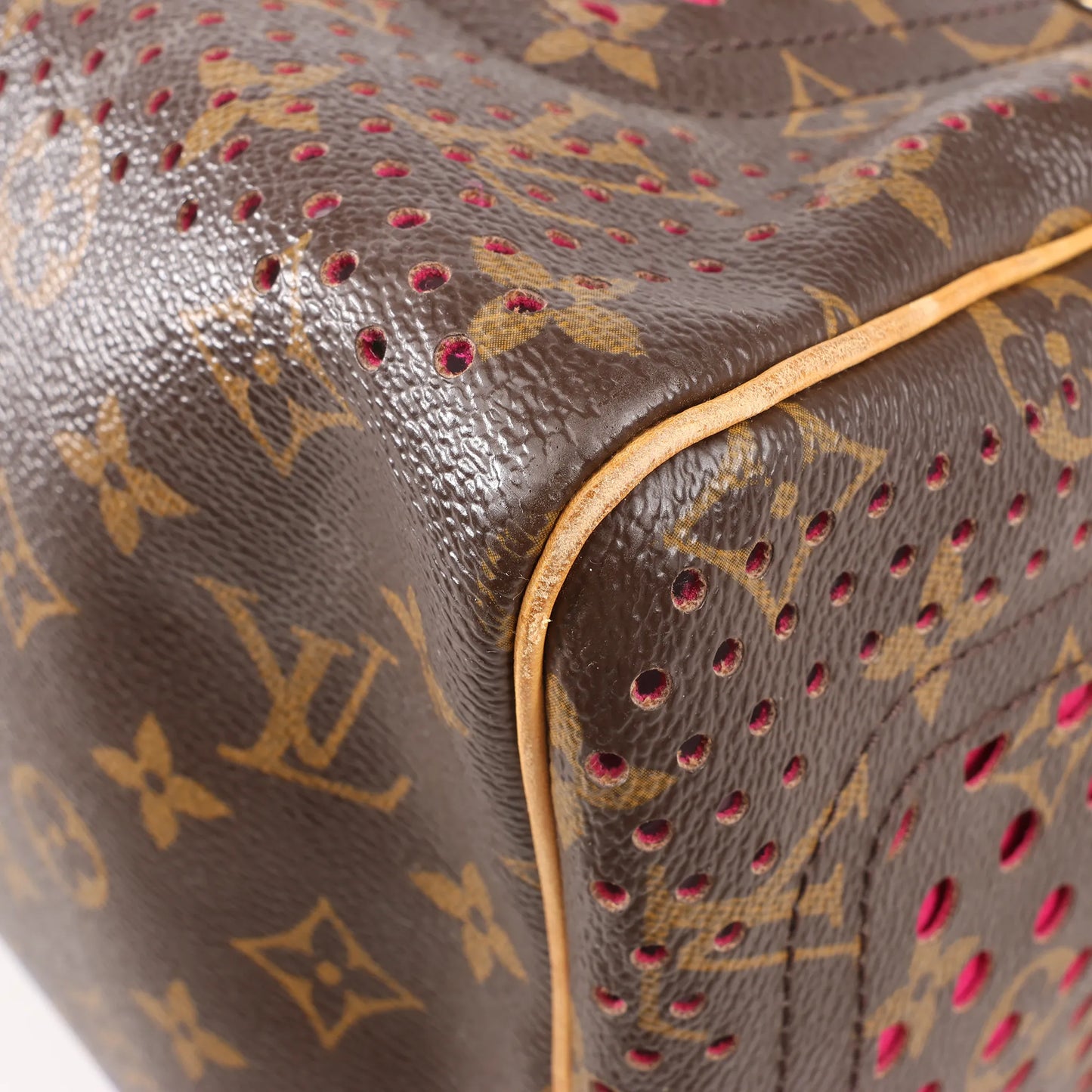 Louis Vuitton Monogram Perforated Speedy 30 Handbag in Brown x Pink M95180