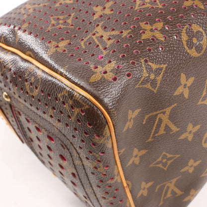 Louis Vuitton Monogram Perforated Speedy 30 Handbag in Brown x Pink M95180