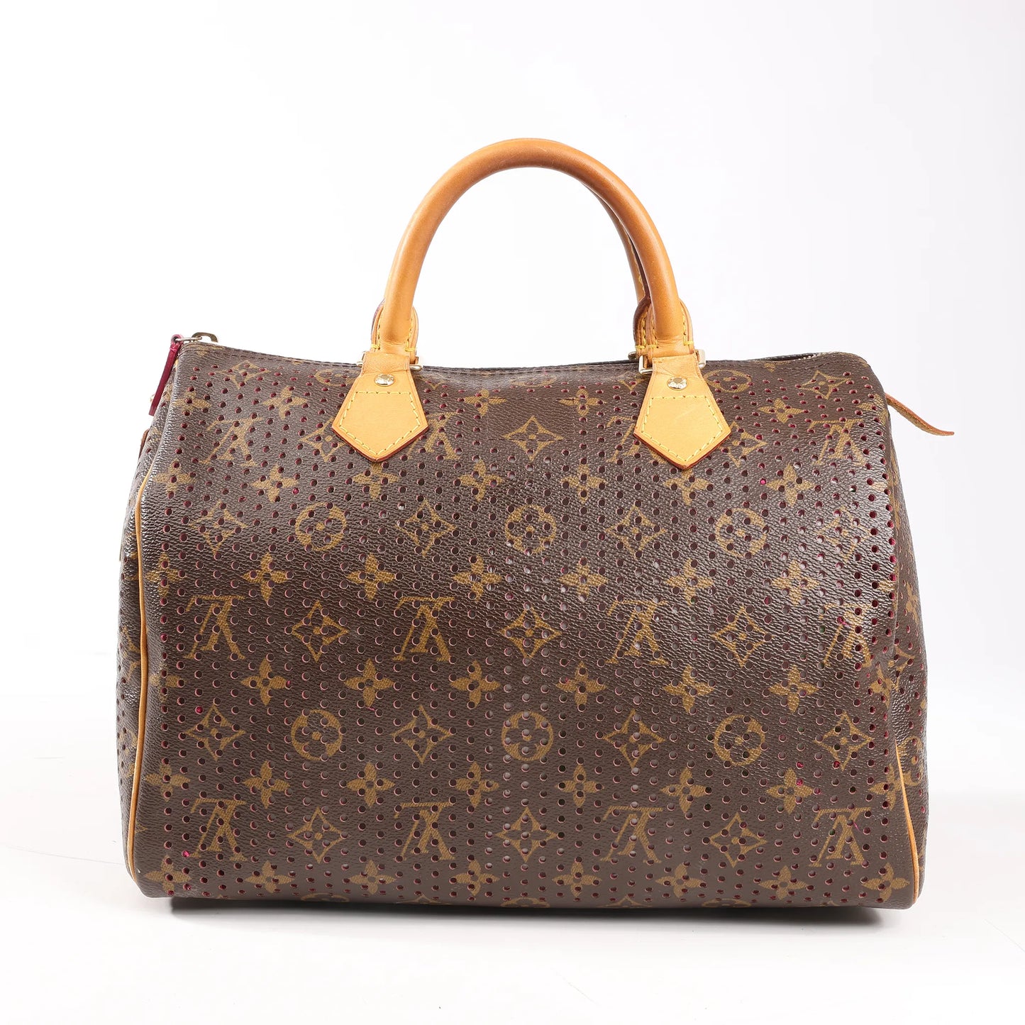 Louis Vuitton Monogram Perforated Speedy 30 Handbag in Brown x Pink M95180