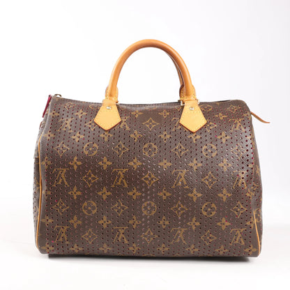Louis Vuitton Monogram Perforated Speedy 30 Handbag in Brown x Pink M95180