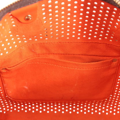 Louis Vuitton Speedy 30 Monogram Perforated Handbag in Brown x Red M95182