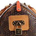 Louis Vuitton Speedy 30 Monogram Perforated Handbag in Brown x Red M95182