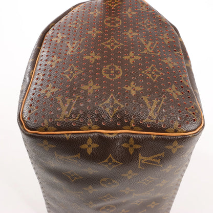 Louis Vuitton Speedy 30 Monogram Perforated Handbag in Brown x Red M95182