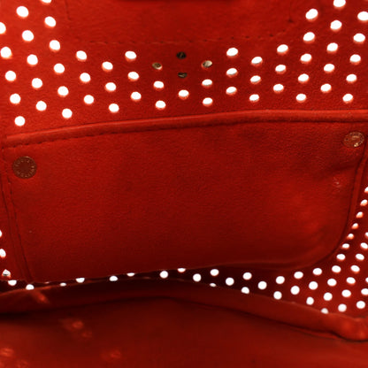 Louis Vuitton Speedy 30 Monogram Perforated Handbag in Brown x Red M95182