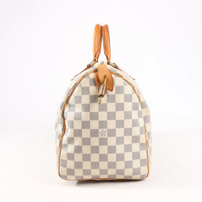 Louis Vuitton Damier Azur Speedy 35 Handbag in Beige N41535