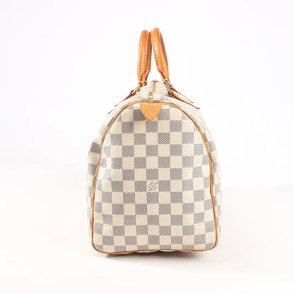 Louis Vuitton Damier Azur Speedy 35 Handbag in Beige N41535