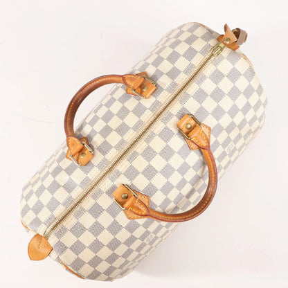 Louis Vuitton Damier Azur Speedy 35 Handbag in Beige N41535