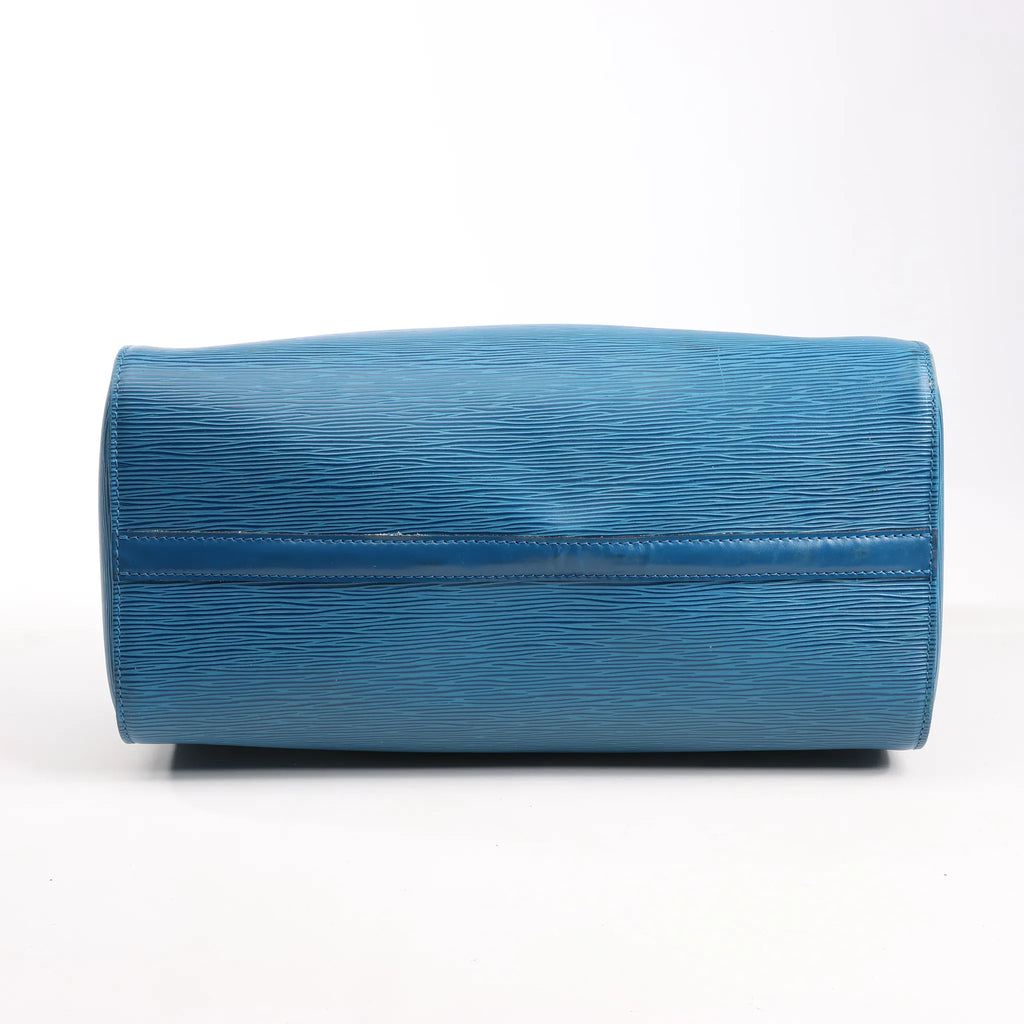 Louis Vuitton Epi Leather Speedy 35 Handbag in Blue M42995