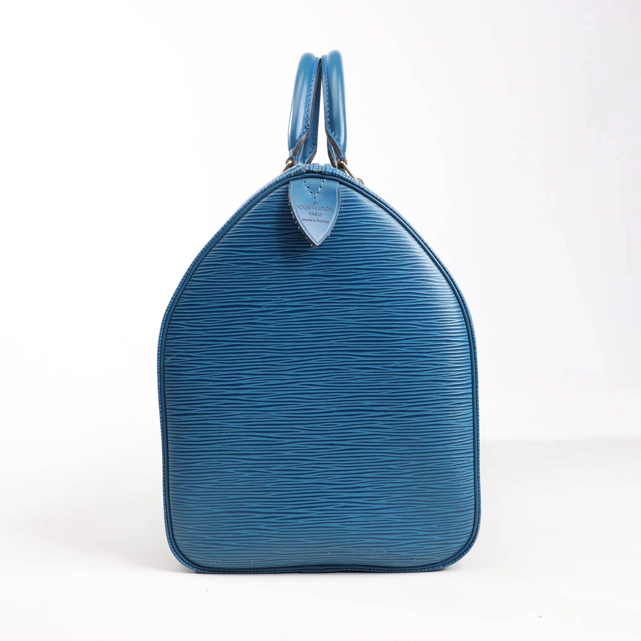 Louis Vuitton Epi Leather Speedy 35 Handbag in Blue M42995