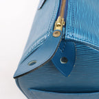 Louis Vuitton Epi Leather Speedy 35 Handbag in Blue M42995