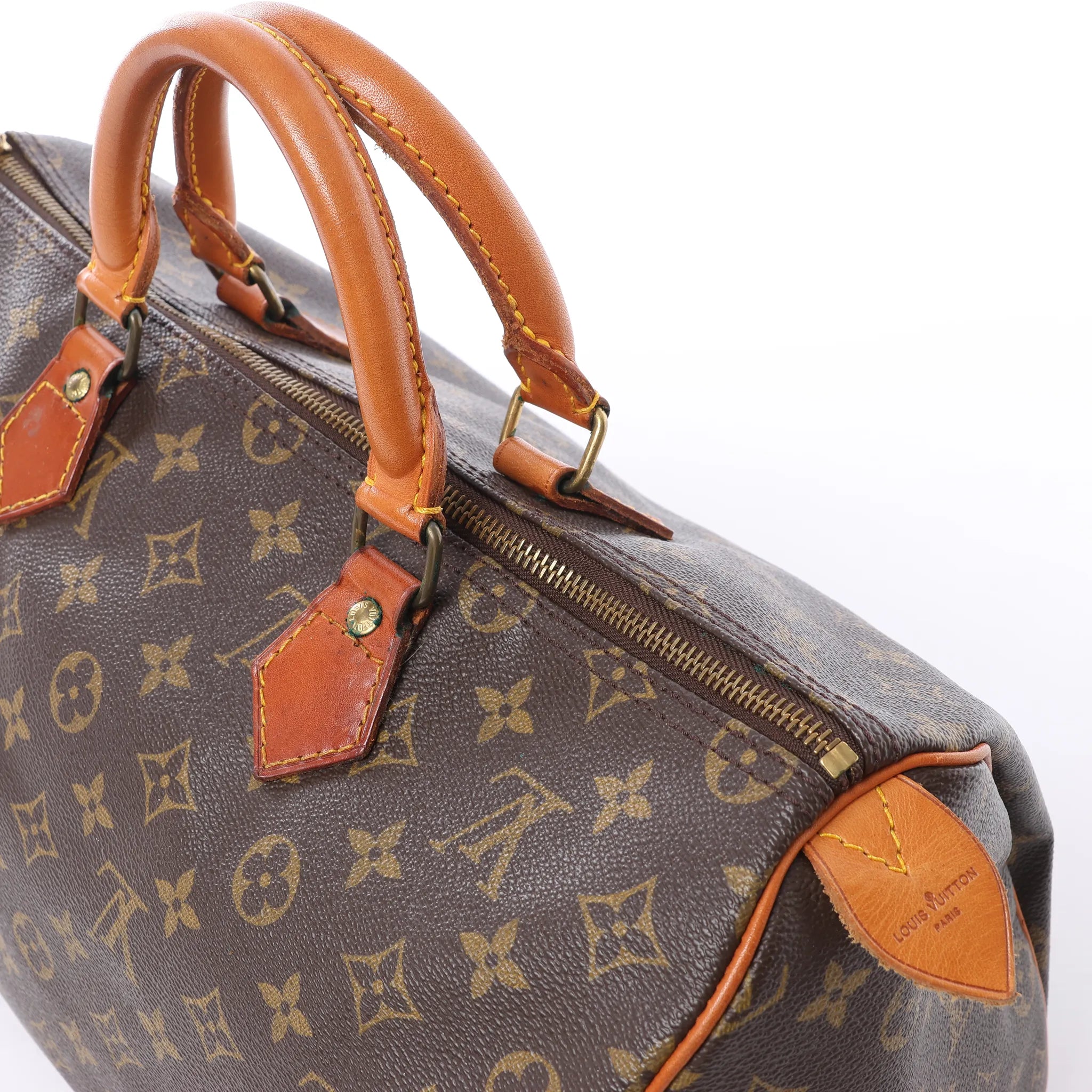 Louis Vuitton Speedy 35 Monogram Canvas Handbag in Brown M41524