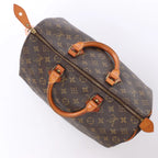 Louis Vuitton Speedy 35 Monogram Canvas Handbag in Brown M41524