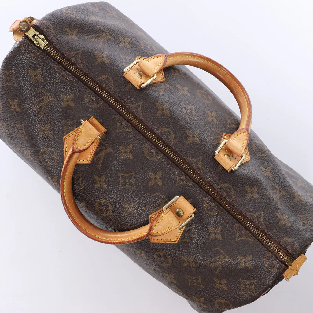 Louis Vuitton Speedy 35 Monogram Canvas Handbag in Brown M41524