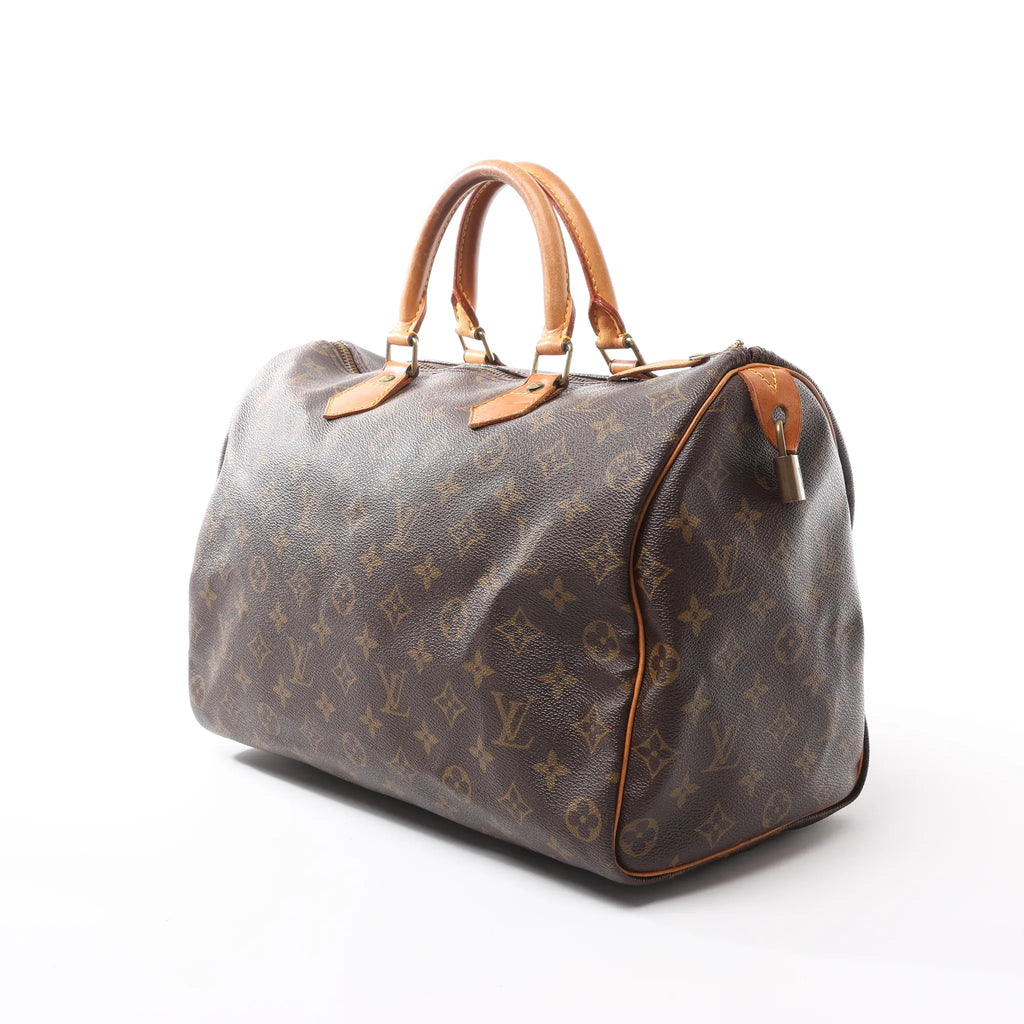 Louis Vuitton Speedy 35 Monogram Canvas Handbag in Brown M41524