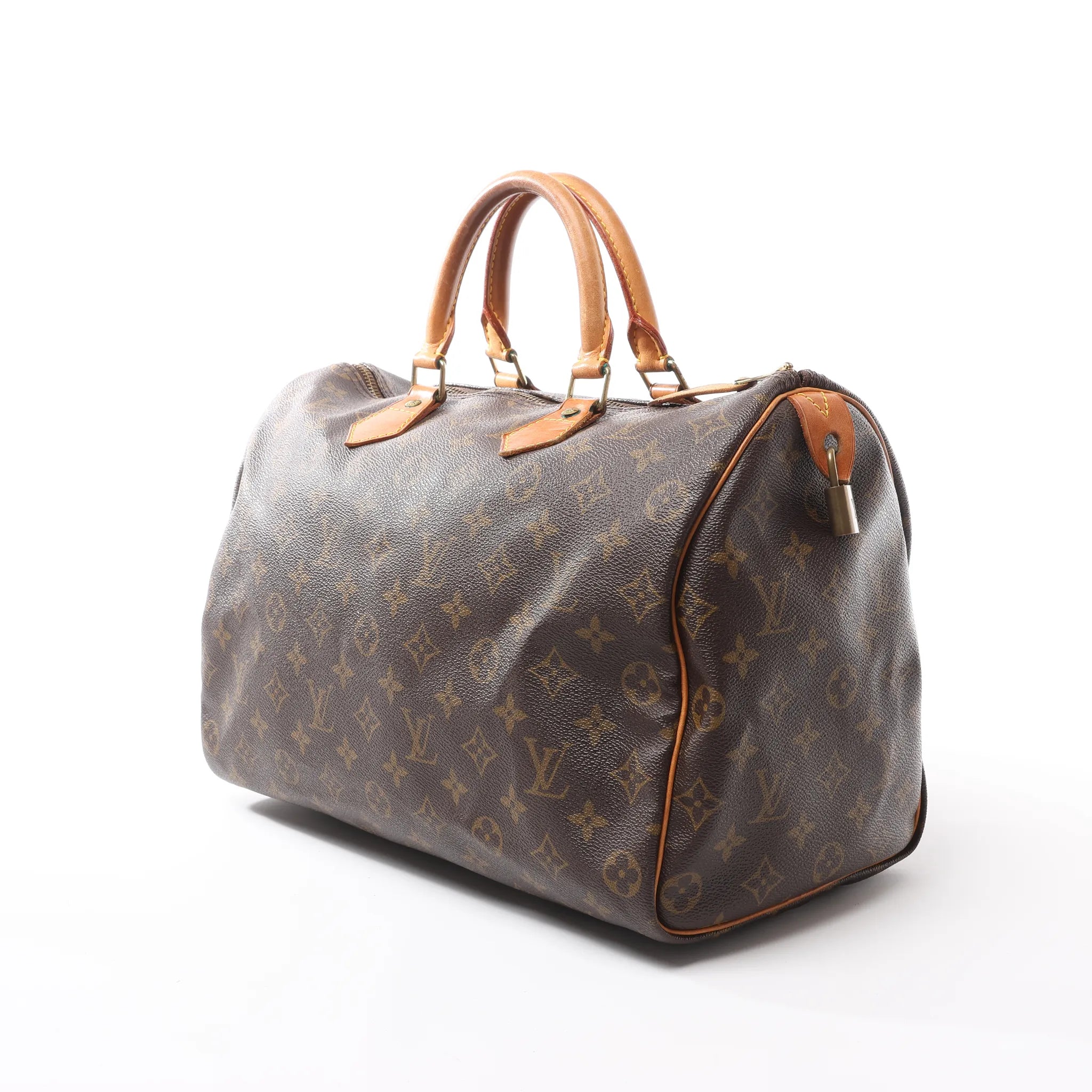 Louis Vuitton Speedy 35 Monogram Canvas Handbag in Brown M41524