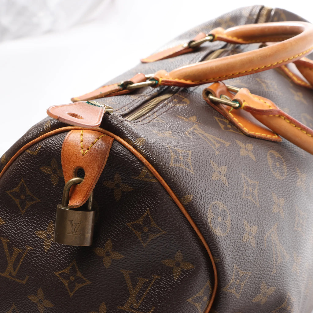 Louis Vuitton Speedy 35 Monogram Canvas Handbag in Brown M41524