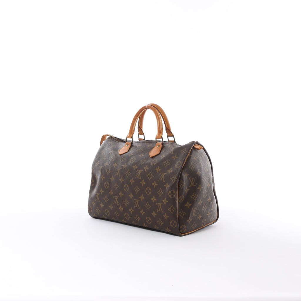 Louis Vuitton Speedy 35 Monogram Canvas Handbag in Brown M41524