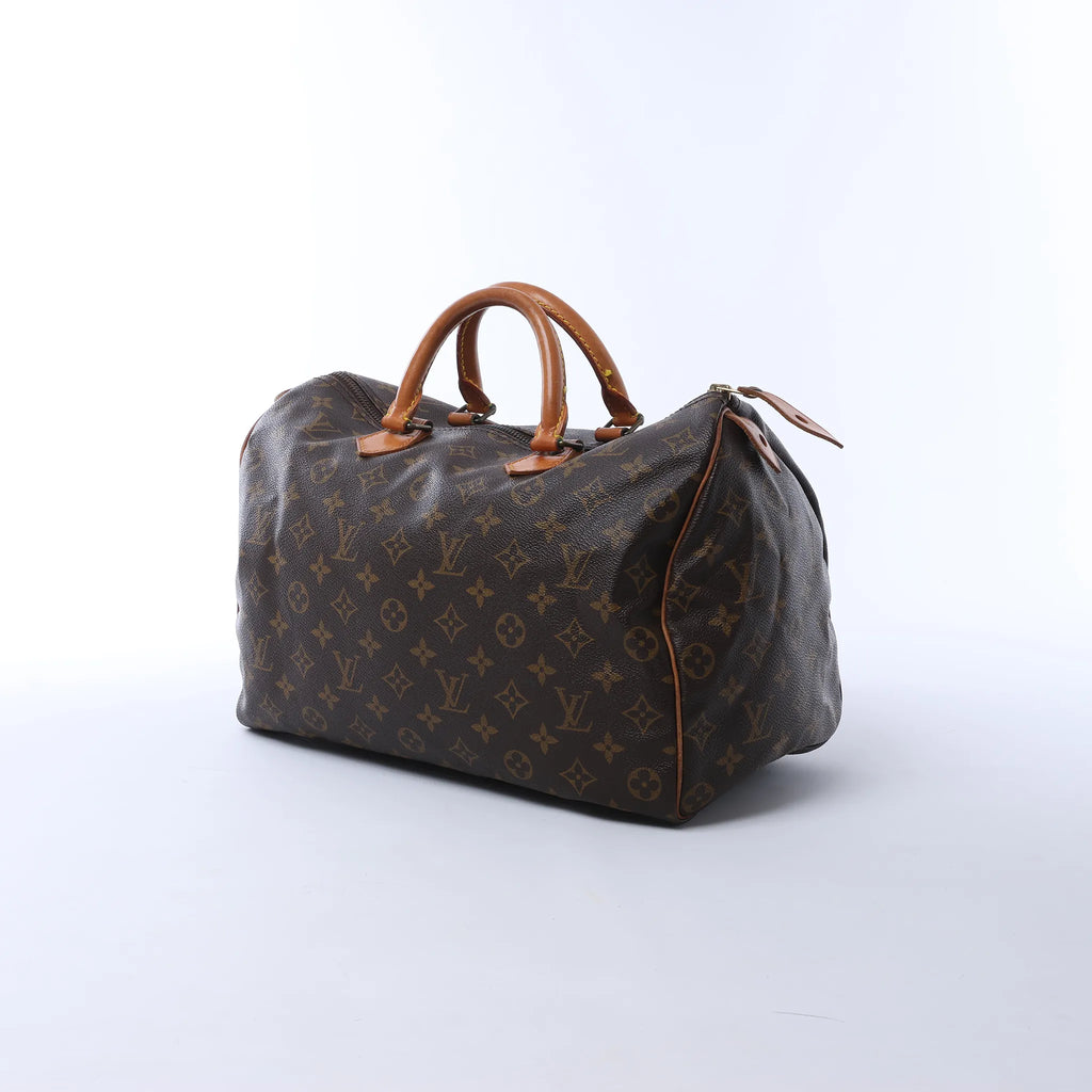 Louis Vuitton Speedy 35 Monogram Canvas Handbag in Brown M41524