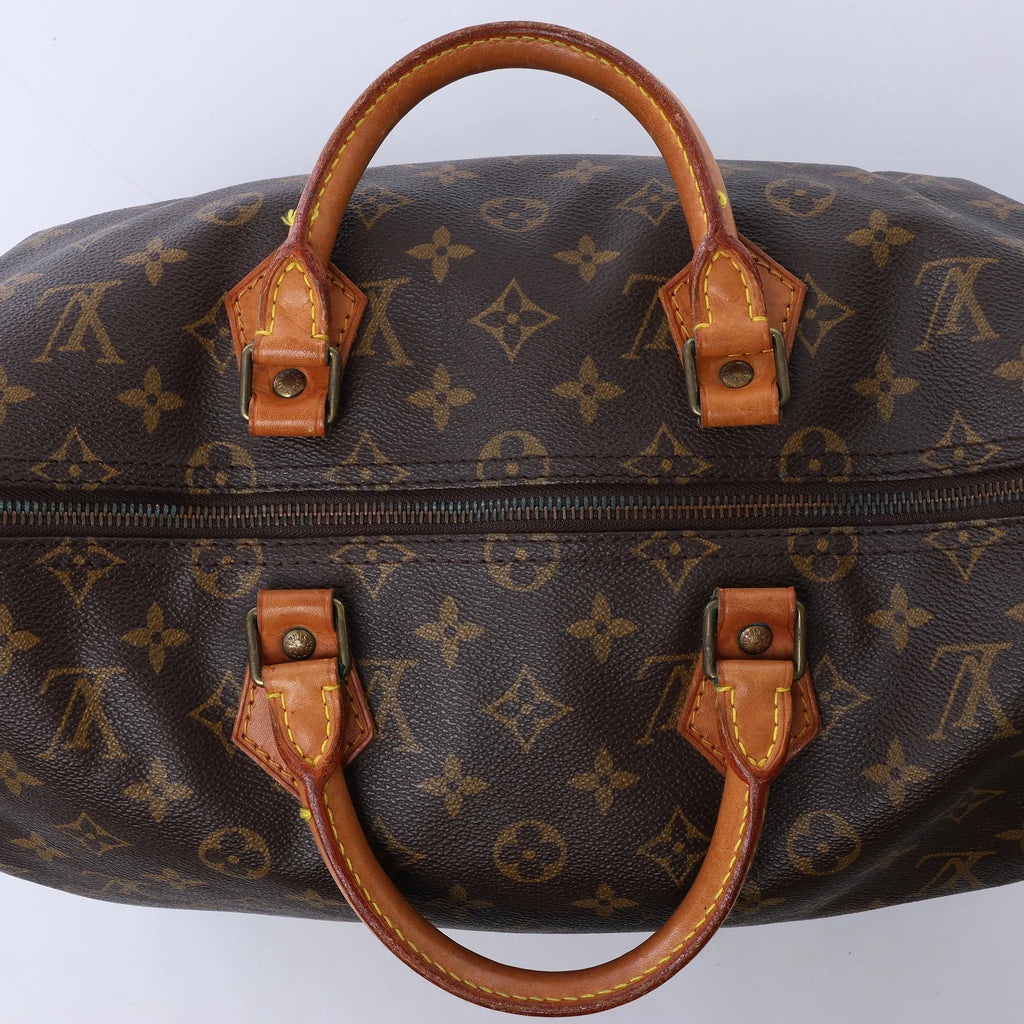 Louis Vuitton Speedy 35 Monogram Canvas Handbag in Brown M41524