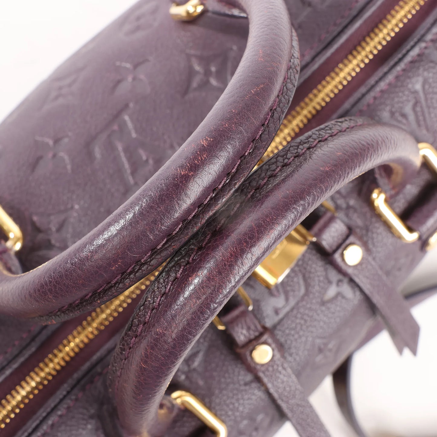 Louis Vuitton Speedy 25 Bandoulière Monogram Empreinte 2Way Handbag in Purple