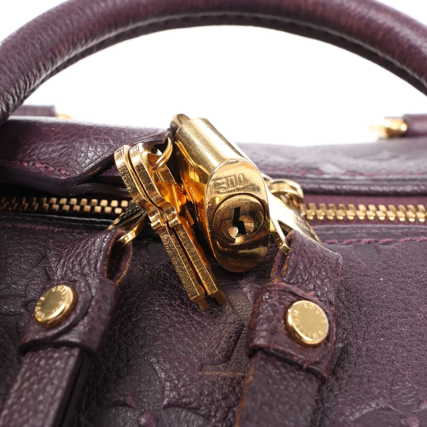 Louis Vuitton Speedy 25 Bandoulière Monogram Empreinte 2Way Handbag in Purple