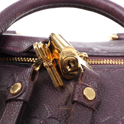 Louis Vuitton Speedy 25 Bandoulière Monogram Empreinte 2Way Handbag in Purple