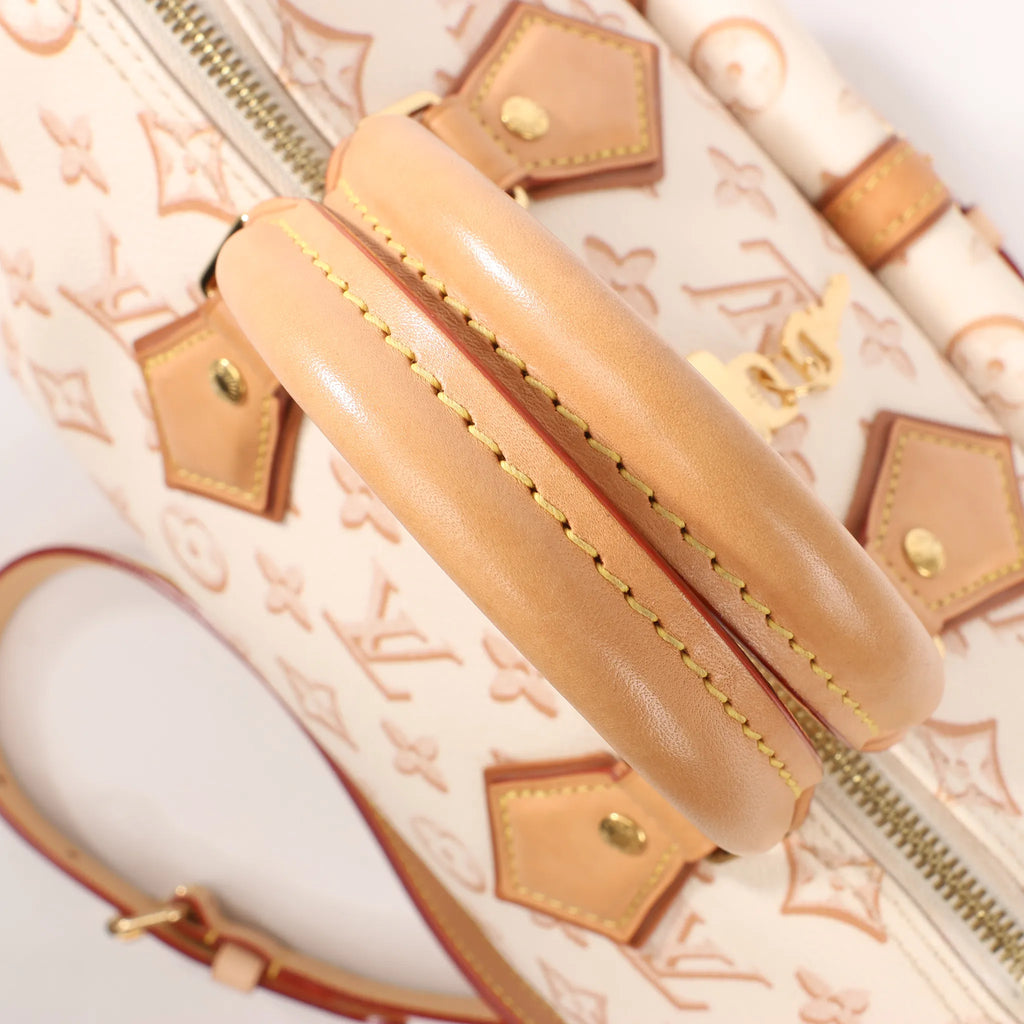 Louis Vuitton Speedy Bandouliere 25 Monogram Canvas Handbag in Beige M20919