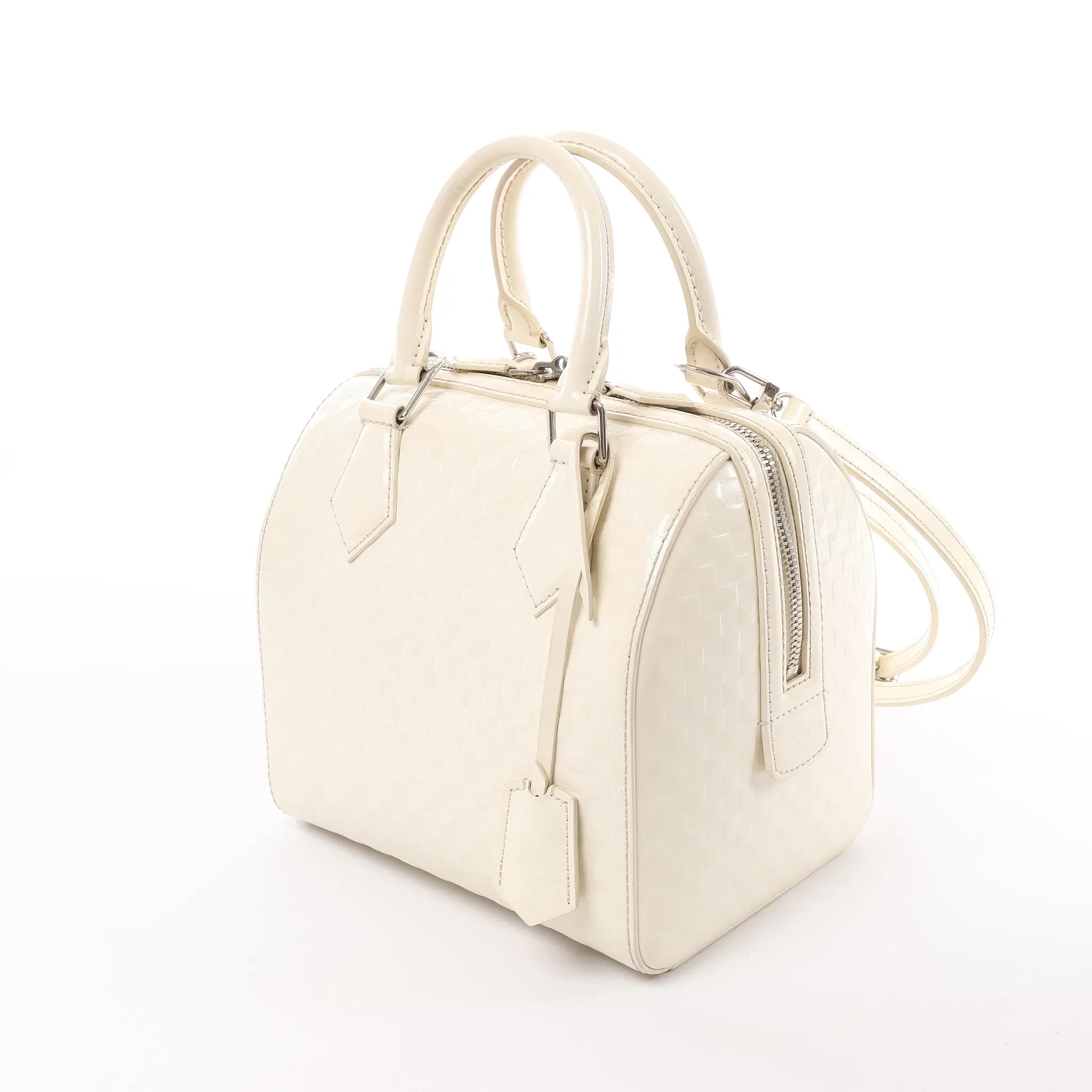 Louis Vuitton Speedy Cube PM Damier Facette 2Way Handbag in White M48904