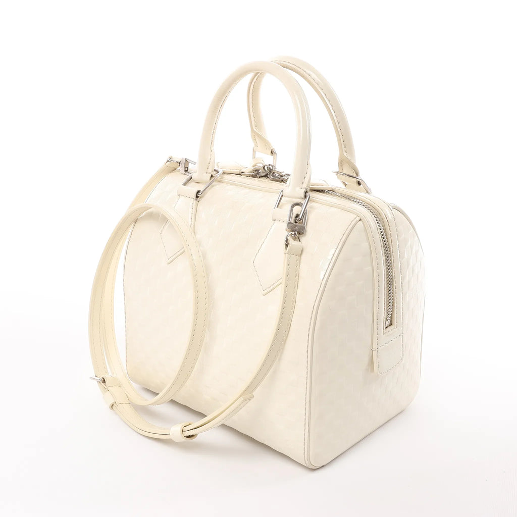 Louis Vuitton Speedy Cube PM Damier Facette 2Way Handbag in White M48904