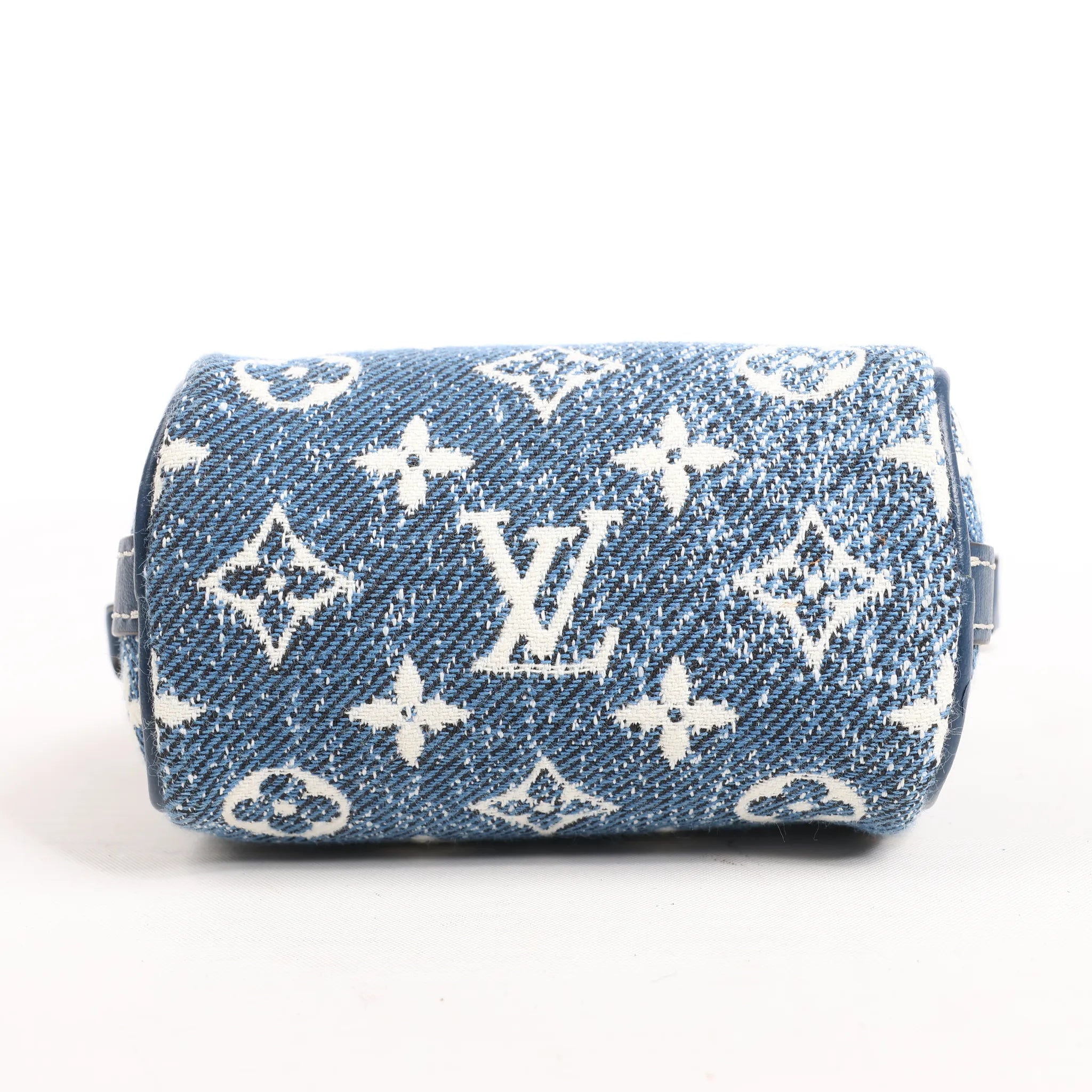 Louis Vuitton Speedy Micro Monogram Denim Handbag in Blue