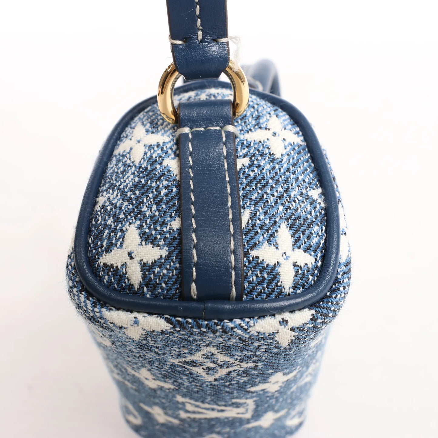 Louis Vuitton Speedy Micro Monogram Denim Handtasche in Blau