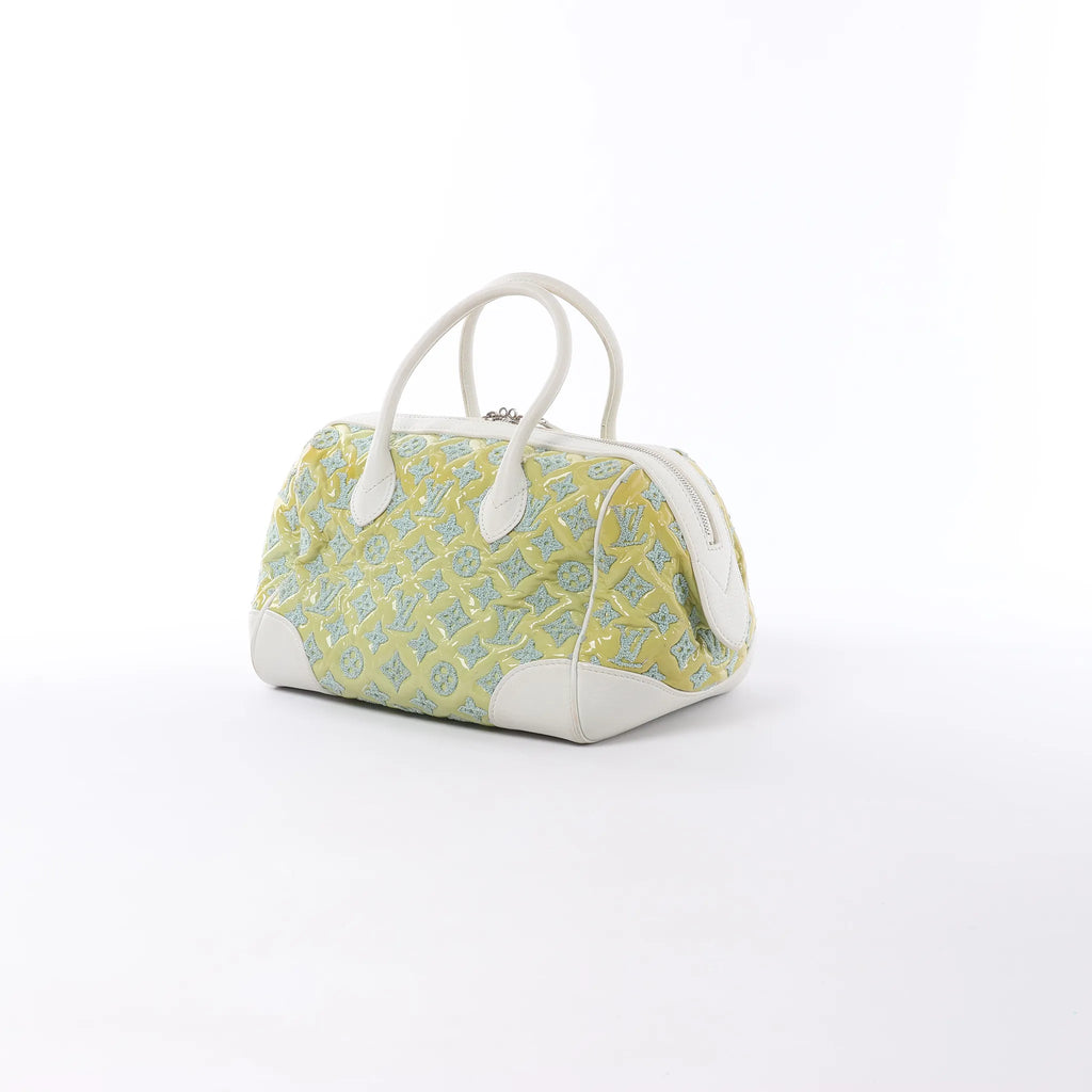 Louis Vuitton Speedy Round Monogram Bouclette Handbag in Green M40703