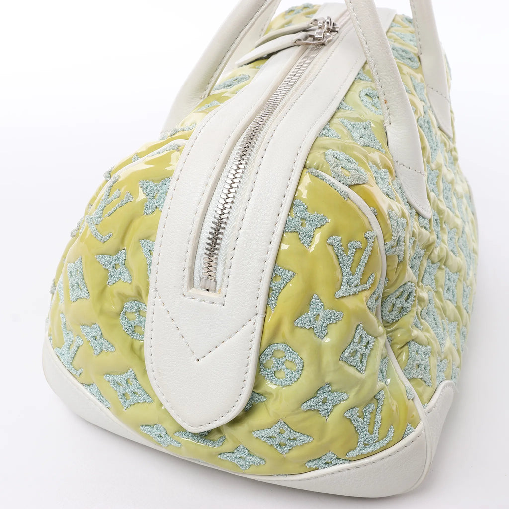 Louis Vuitton Speedy Round Monogram Bouclette Handbag in Green M40703