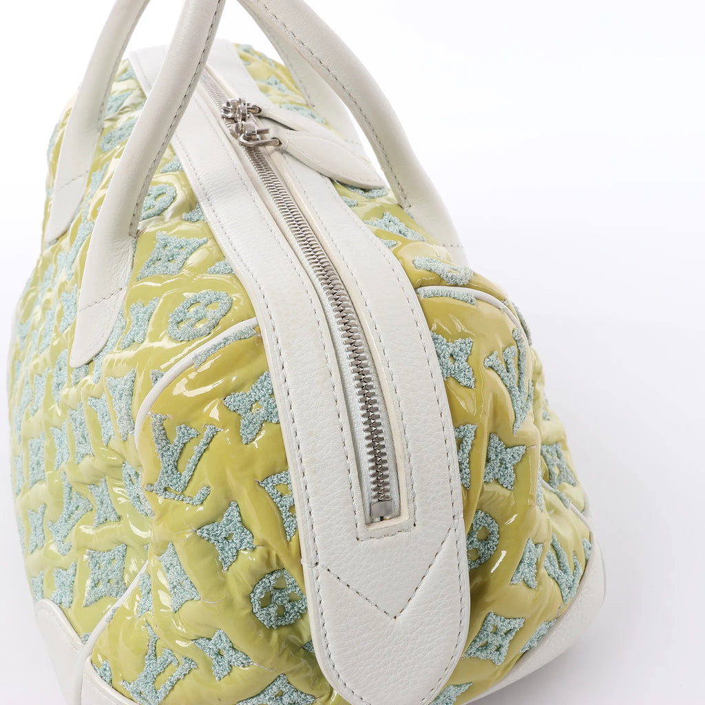 Louis Vuitton Speedy Round Monogram Bouclette Handbag in Green M40703
