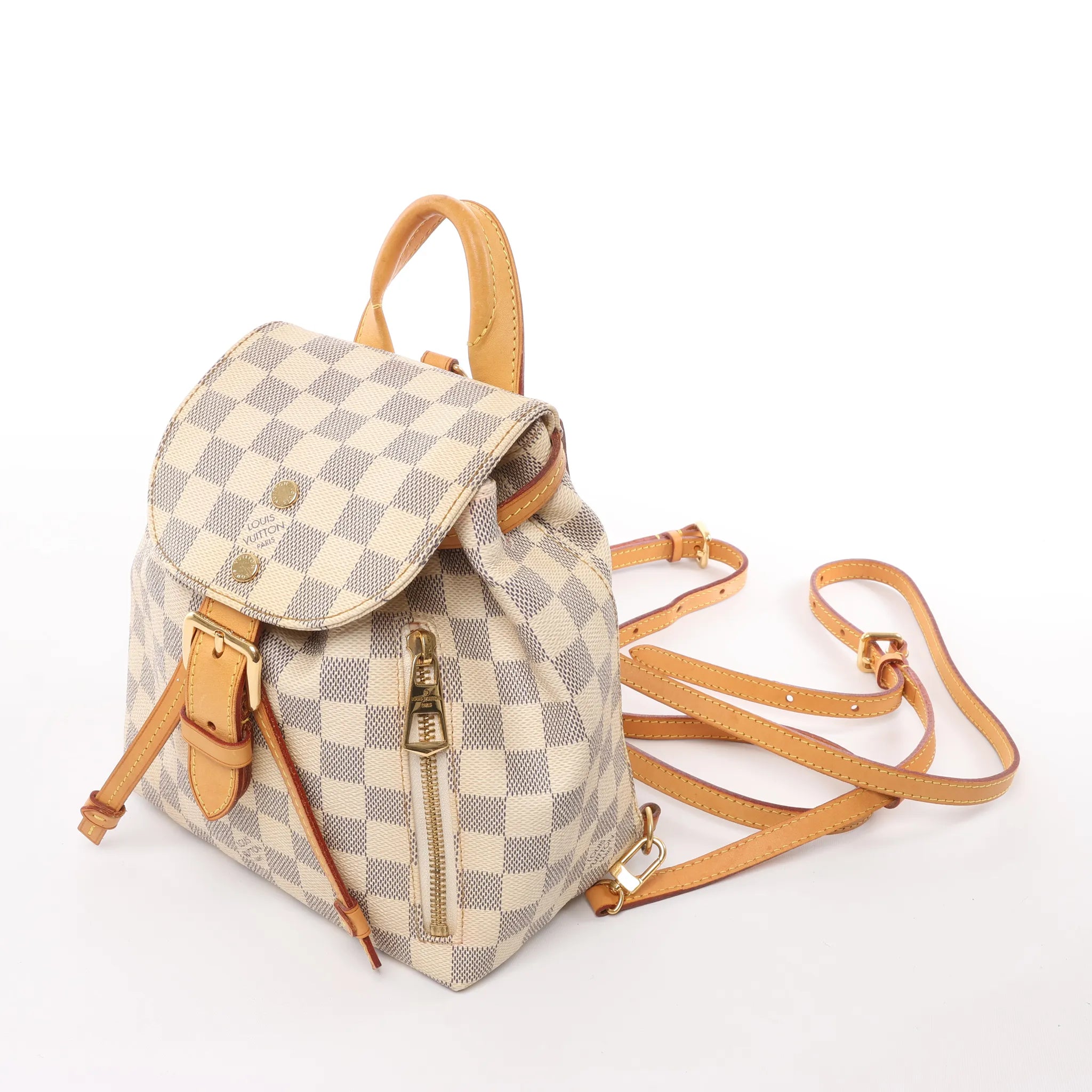 louis vuitton azur backpack Sperone Damier Bag White-US the sperone bb backpack looks cool and summery in damier azur canvas Louis Vuitton Sperone BB Damier