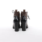 Louis Vuitton Star Trail Monogram & Leather Ankle Boot in Brown x Black MA0159, Size EU 38