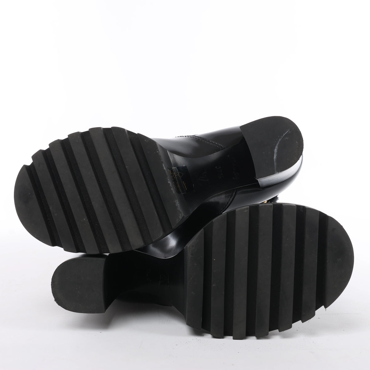 Louis Vuitton Star Trail Line 21 years Patent Leather Ankle Boots in Black MA0231, Size EU 37.5