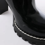 Louis Vuitton Star Trail Line 21 years Monogram Patent Leather Ankle Boots in Black MA0231, Size 38 EU