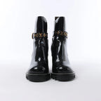 Louis Vuitton Star Trail Line 21 years Monogram Patent Leather Ankle Boots in Black MA0231, Size 38 EU
