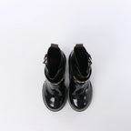 Louis Vuitton Star Trail Line 21 years Monogram Patent Leather Ankle Boots in Black MA0231, Size 38 EU