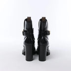 Louis Vuitton Star Trail Line 21 years Monogram Patent Leather Ankle Boots in Black MA0231, Size 38 EU