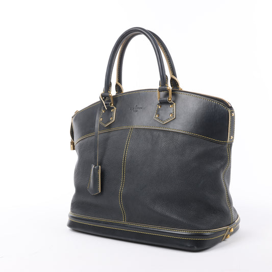 Louis Vuitton Suhali Lockit PM Handbag in Black M91875