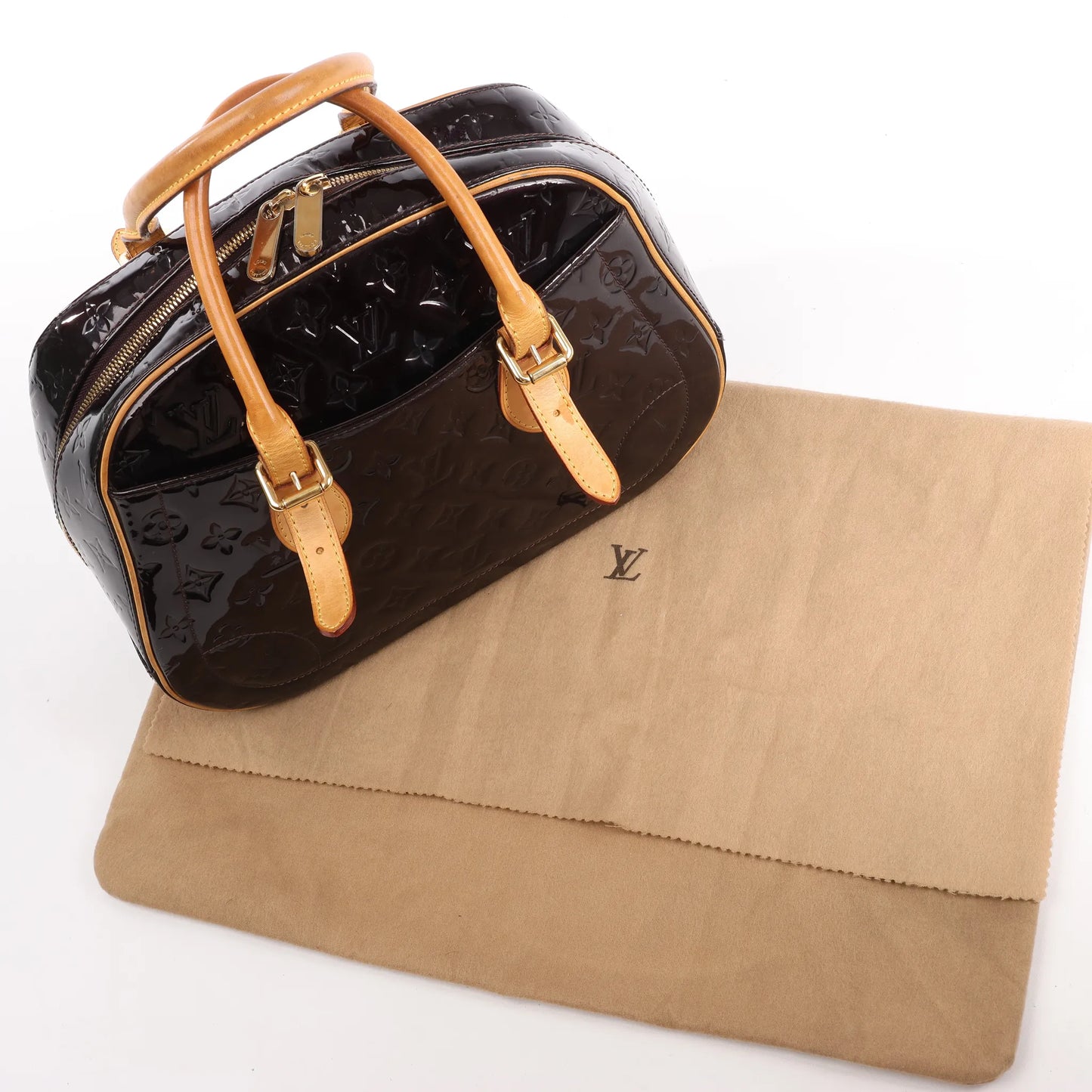 Sac à main Louis Vuitton Summit Drive Vernis en cuir violet M93516