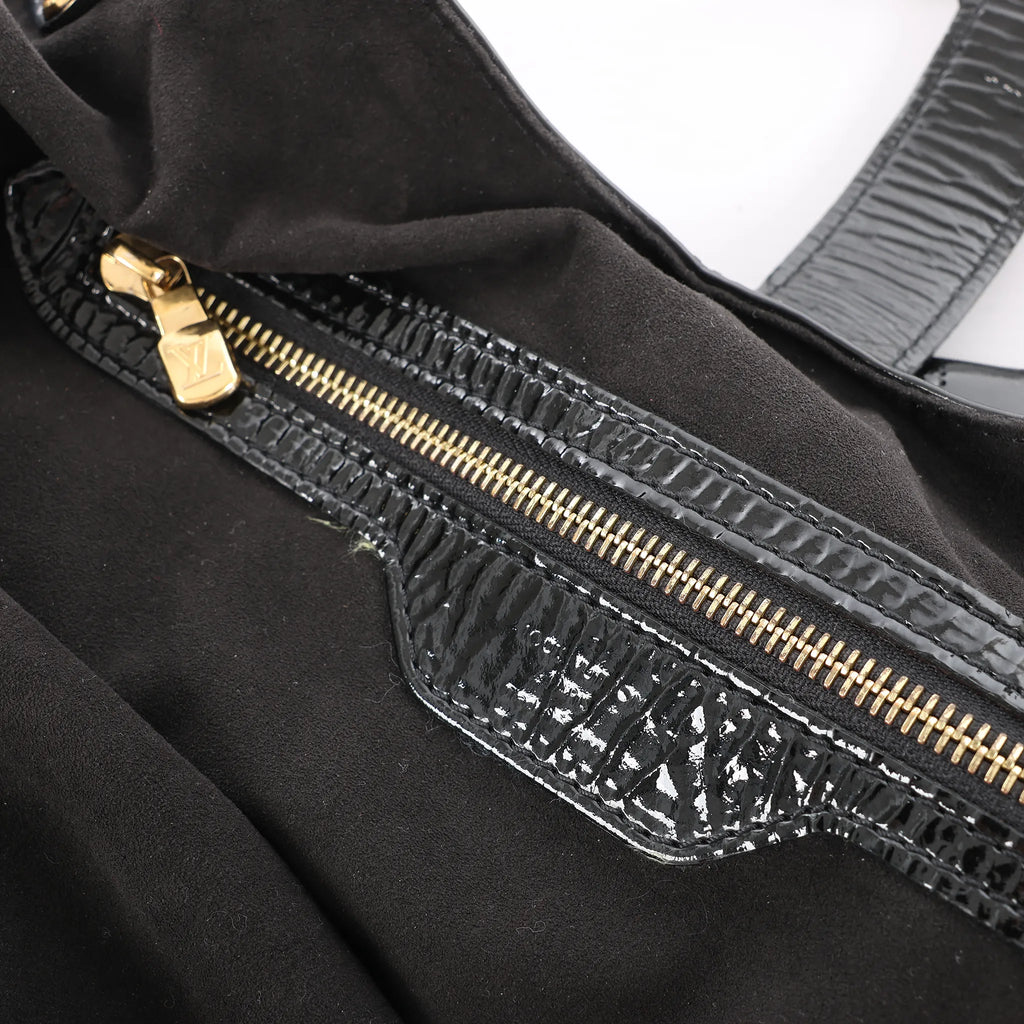 Louis Vuitton Surya XL Monogram Mahina Patent Leather Shoulder Bag in Black M95796