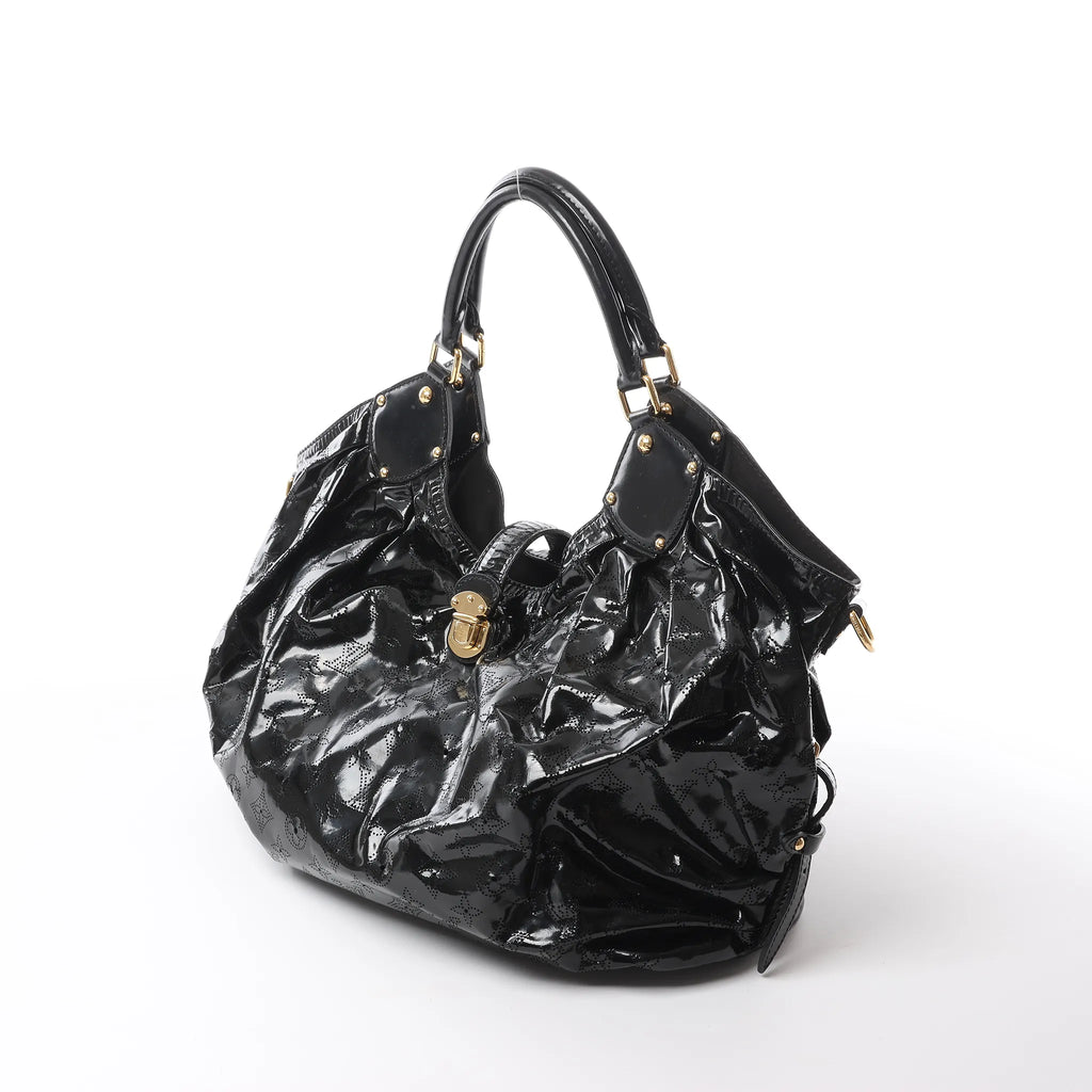 Louis Vuitton Surya XL Monogram Mahina Patent Leather Shoulder Bag in Black M95796